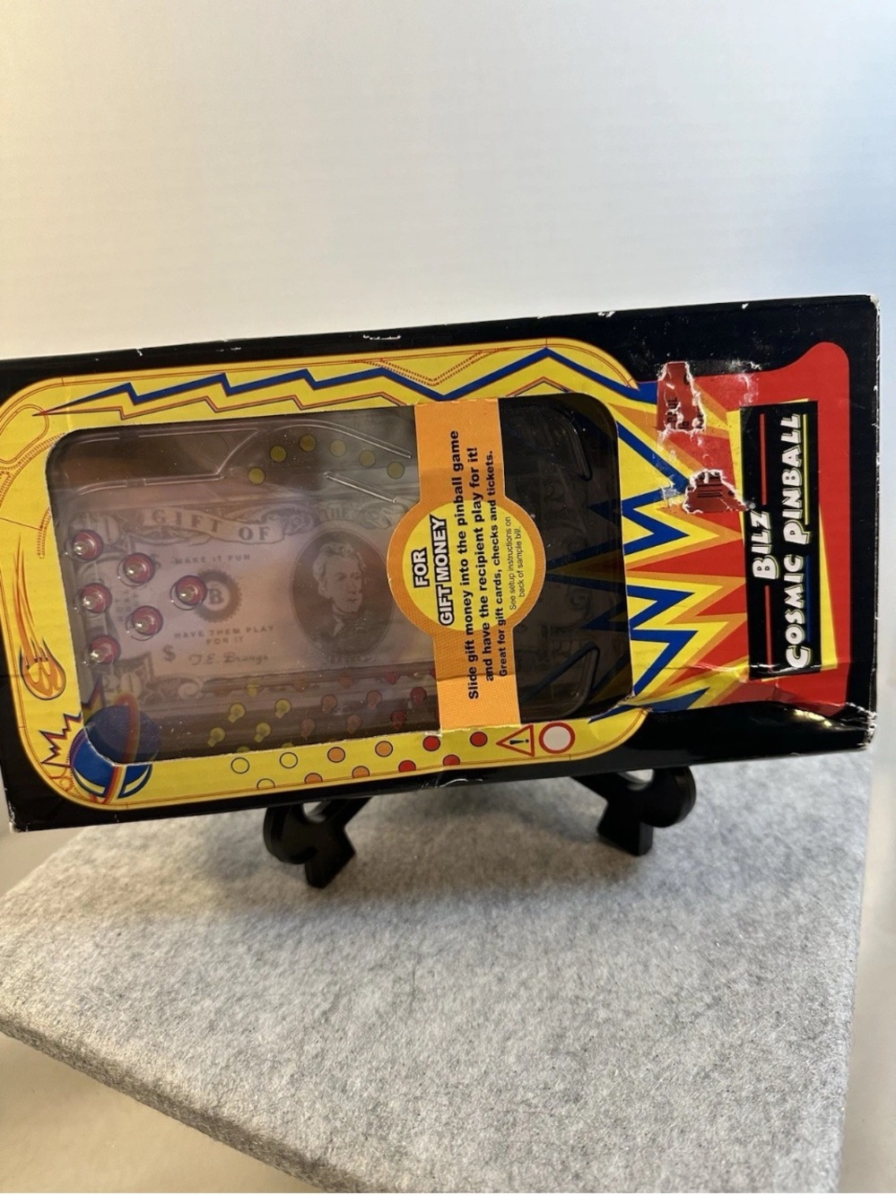 Vtg Bilz Cosmic Pinball- Interactive way to Gift Money- Play for your Gift !